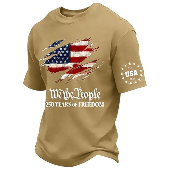WAYUTE Patriotic Boys Graphic Tee for Independence Day Celebration Kids Round Neck T Shirt Comfort Fit Casual School