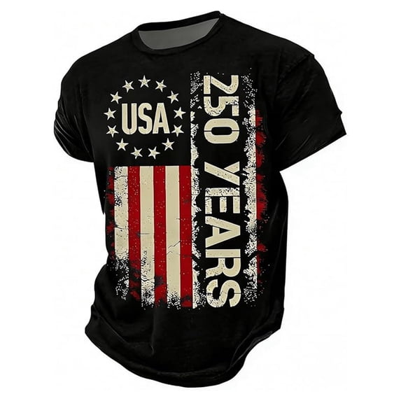 WAYUTE Patriotic Boys Graphic Tee for Independence Day Celebration Kids Round Neck T Shirt Versatile Casual Outdoor