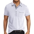 thumbnail image 1 of WAYUTE Polo Shirts for Men Short Sleeve Button Down Classic Fit Soolid Color Golf Shirt with Front Pocket Lightweight Casual Outdoor, 1 of 6
