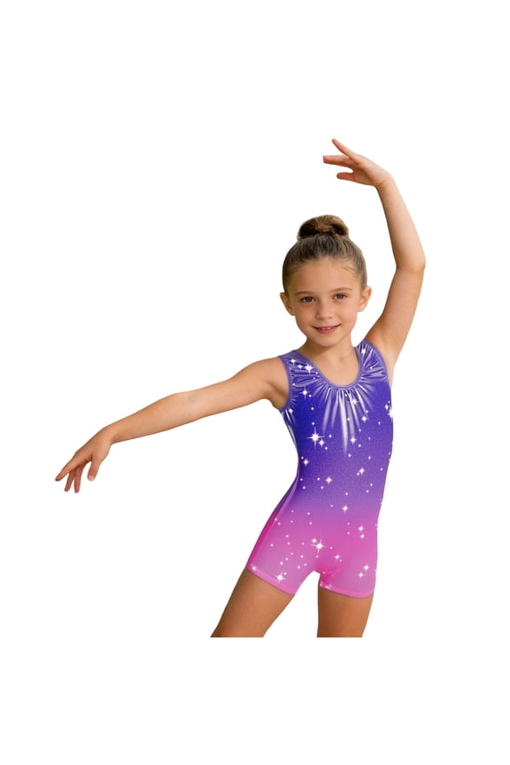 Rompers for Girls Sleeveless Seamless Stretchy Fit Leotard Brallet Dance Outfit for Toddler Kids Athletic Summer Outfits