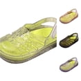 thumbnail image 1 of WAYUTE Sandals for Girls Closed Toe Soft Sole Hook and Loop Hollow Design Jelly Princess Shoes for Toddler Kids Cute Versatile Sandals,White,2.5 Y-3 Y, 1 of 5