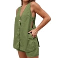 thumbnail image 1 of WAYUTE Short Sets Women 2 Piece Outfits Solid Color Sleeveless Top and Shorts Summer Outfit Comfortable Casual Trendy Streetwear, 1 of 5