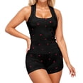 thumbnail image 1 of WAYUTE Shorts Sets Women 2 Piece Outfits Heart Print Sleeveless Top and Shorts Pajama Soft Sleepwear Summer Loungewear Casual Home Wear, 1 of 6