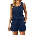 thumbnail image 1 of WAYUTE Shorts Sets Women 2 Piece Outfits Summer Solid Color Vest Tank Top and Shorts Sports Athletic Breathable Casual Wear, 1 of 3