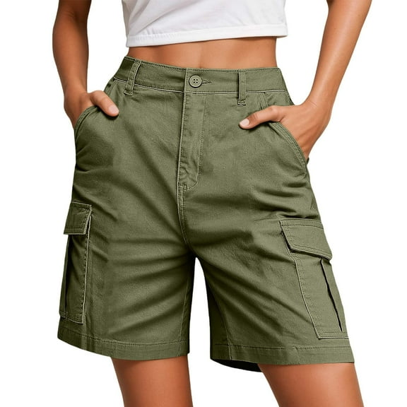 WAYUTE Shorts for Women Casual Cargo Shorts Pocket Design for Everyday Relaxed Wear Suitable for Summer Activities