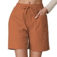 thumbnail image 1 of WAYUTE Shorts for Women High Waist with Elastic Waistband with 2 Side Pockets Breathable Casual Loose Beach Summer Shorts Clothing, 1 of 5