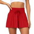 thumbnail image 1 of WAYUTE Shorts for Women High Waisted Yoga Running Gym Athletic Solid Color Workout Shorts with Pockets Durable for Summer Daily Wear, 1 of 6