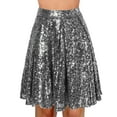thumbnail image 1 of WAYUTE Skirts for Women Fashion High Waist Pleated Solid Color Short Skirt Loose Comfortable Sequin Skirt Party Performance Evening Wear Holiday Skirt, 1 of 6