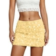 thumbnail image 1 of WAYUTE Skirts for Women Sequin Glitter Bodycon Mini Skirt with Reflective Metallic Shine for Night Out Fashion Party Evening and Club Wear Holiday Skirt, 1 of 4