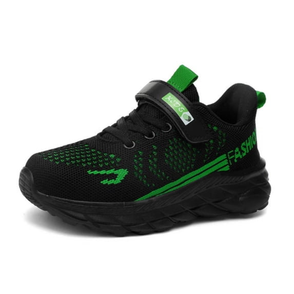 WAYUTE Sneakers for Boys Child Kids Flexible Cushioned Mesh Lace Up Color Matching Comfortable Walking Shoes Casual School Wear