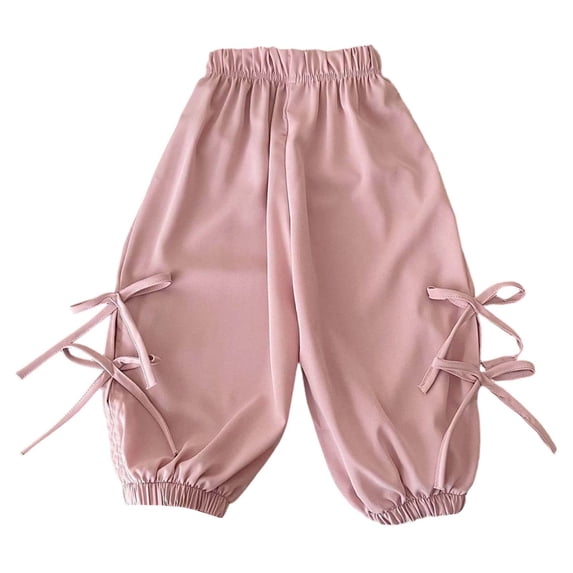 WAYUTE Stylish Girls Cargo Jogger Pants Tapered Ankle Bottoms for Toddler and Kids Playwear Comfortable Casual Outings