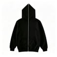 thumbnail image 1 of WAYUTE Sweatshirts for Girls Kids Solid Color Zip Up Hoodie Sweatshirt Activewear Soft Blend Long Sleeve Jacket Outwear Casual Dailywear,Black,Size 13-14 Y, 1 of 5