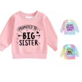 thumbnail image 1 of WAYUTE Sweatshirts for Girls Tie Dye Letter Print Long Sleeve Crewneck Sweatshirt Sporty Pullover Layering Top for Kids Fall Casual Dailywear,Pink,Size 9-10 Y, 1 of 4