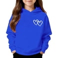 thumbnail image 1 of WAYUTE Sweatshirts for Girls Long Sleeve Hooded Sweatshirt with Double Heart Print Cute Casual Comfort Soft Pullover Top for Kids and Toddler, 1 of 4