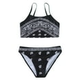 thumbnail image 1 of WAYUTE Swimsuit for Girls Baby Toddler Stylish Printed Retro Straps High Waisted Tankini Set 2 Piece Swimwear for Pool Beach, 1 of 4