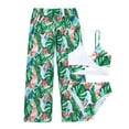 thumbnail image 1 of WAYUTE Swimsuit for Girls Floral Printed 3 Piece High Waisted Bikini Sets with Pants Kids Youth Soft Swimwear Water Activities, 1 of 3