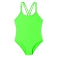 thumbnail image 1 of WAYUTE Swimsuit for Girls One Piece Bathing Suit Sun Upf 50+ Rash Guard Solid Color Breathable Swimwear Summer Beach, 1 of 7