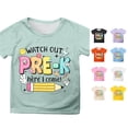 thumbnail image 1 of WAYUTE T Shirts for Girls Short Sleeve Cartoon Print Round Neck Tees Shirt for Kids Back To School Outfits Summer Fall Daily Wear Casual Outdoor Tshirts,Mint Green, 1 of 4