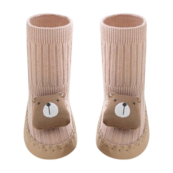 WAYUTE Toddler Boy Shoes Baby Socks and Floor Shoes Walking Cartoon Mid Calf Soft Sole Shoes Casual Daily Wear