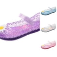 thumbnail image 1 of WAYUTE Toddler Kids Princess Shoes for Girls Birthday Jelly Sandals Glitter Dress Shoes for Casual Party Wedding,Purple,4-4.5 Years, 1 of 5