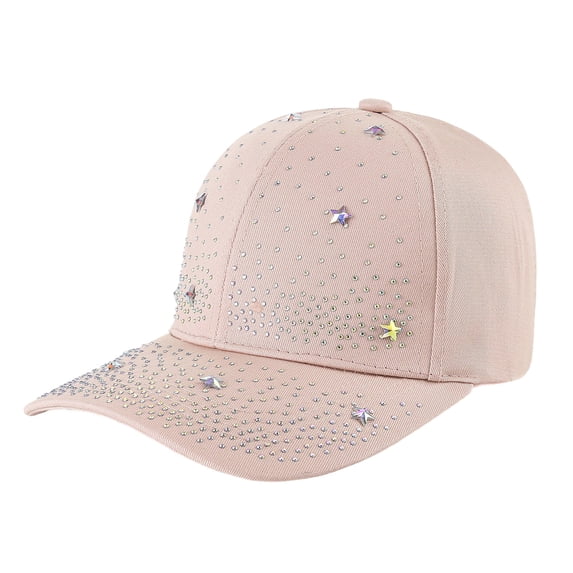 WAYUTE Vintage Starry Rhinestone Baseball Caps for All Season Fashion Solid Color Unisex Trendy Visor Sun Hat Summer Outdoor