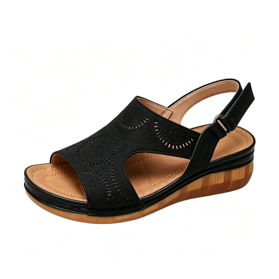 WAYUTE Women Sandals Platform Solid Color Sandals Fashion Shoes Comfortable Wide Width Ladies Footwear Casual Outdoor