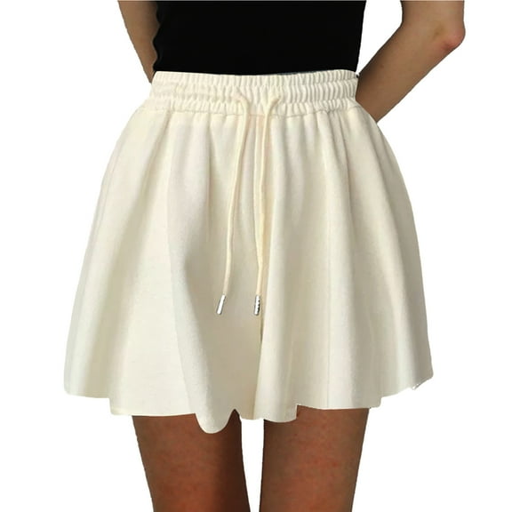 WAYUTE Women Shorts Ballet Style Dance Performance Puffy Shorts Summer Elastic Waist Sports Active Exercise Hot Pants