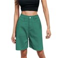thumbnail image 1 of WAYUTE Women Shorts Fashionable Capris Spring and Summer Button Up High Waisted Wide Leg Shorts, 1 of 8