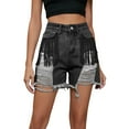 thumbnail image 1 of WAYUTE Women Shorts Jorts Baggy Jean Shorts Casual High Waist Straight Leg Long Denim Shorts Streetwear, 1 of 8