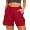 thumbnail image 1 of WAYUTE Women Shorts Shorts Casual Summer Drawstring Comfy Elastic High Waist Running Shorts with Pockets, 1 of 5