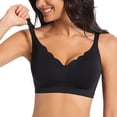 thumbnail image 1 of WAYUTE Women's Bras Seamless Jelly Strip Solid Color Light Support Lift Comfort Wireless Bra for Soft Push up T Shirt, 1 of 5
