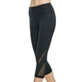 thumbnail image 1 of WAYUTE Women's Leggings Tummy Control Net Yarn Lifting Patchwork Mesh Breathable Training Stretchy Fit for Workout 2XL, 1 of 6