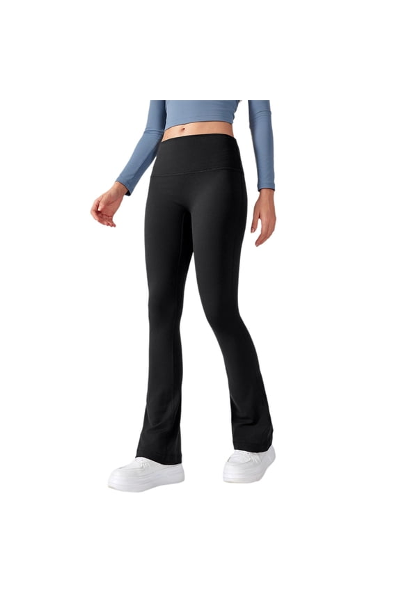 Women's Leggings Tummy Control Sports Flared for Stylish Activewear Comfortable Bottoms Stretchy Fit Gym Fitness M