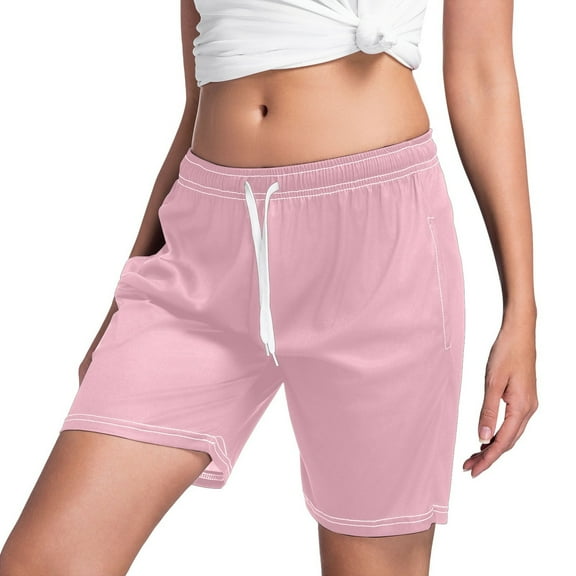 WAYUTE Women's Shorts Fashionable Printed Drawstring Shorts Summer Elastic Waist Casual and Lightweight with Pockets