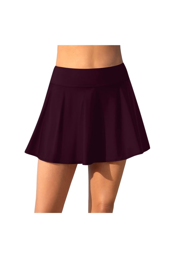 Women's Swim Skirt Belly Swimsuit Skirt High Waisted Swimsuit Bottom