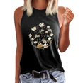 thumbnail image 1 of WAYUTE Women's Tank Tops Casual Printed Round Neck Sleeveless Summer Loose Fit Comfort Stretch Breathable for Daily Wear Outfits, 1 of 3