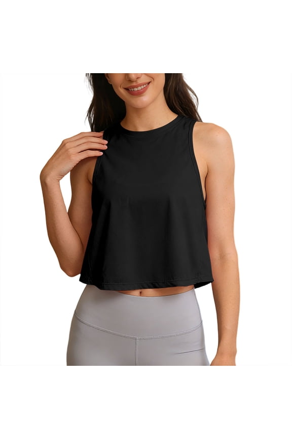 Women's Tank Tops Lightweight Loose Fit Yoga Cover Up Sleeveless Breathable Tank Top for Workout Sports Casual Wear