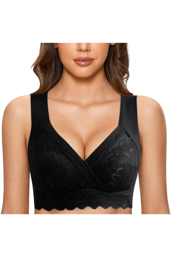 Womens Bras Plus Size Wireless Padded Shapewear Enhancer Control Body Shaper Underwear Push up Seamless Comfort Bra