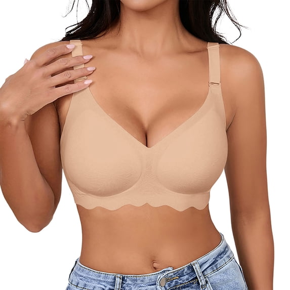WAYUTE Womens Bras Seamless Soft Support Wireless Bra Everyday Comfort Lightweight Bralette with Lift and Back Smoothing Design