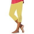 thumbnail image 1 of WAYUTE Womens Leggings Tummy Control Solid Pants Lace Patchwork Perforated Pants Casual Stretchy Fit Daily Wear S, 1 of 7