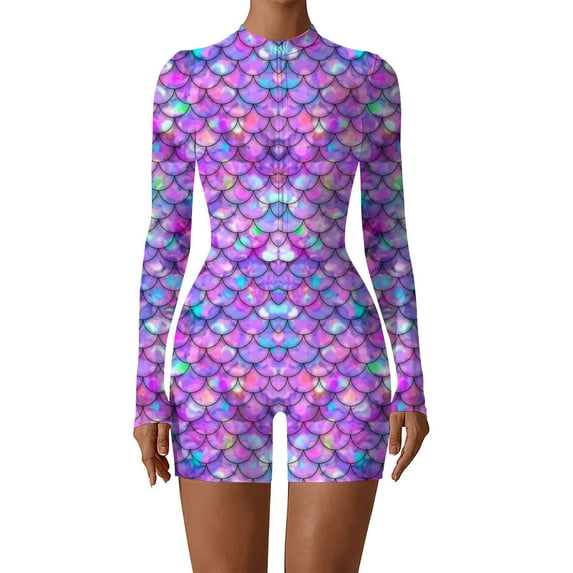 WAYUTE Womens One Piece Swimsuits Elegant Fish Scale Print Swimsuit Combination Of Fashion and Comfortable Swimwear