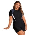 thumbnail image 1 of WAYUTE Womens One Piece Swimsuits High Waisted Full Coverage Rash Guard for Front Zipper Athletic Plus Size Tummy Control Bathing Suit, 1 of 4