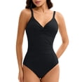 thumbnail image 1 of WAYUTE Womens One Piece Swimsuits Push Up Underwire Rash Guard Ruched High Waisted Tummy Control Bathing Suit, 1 of 5