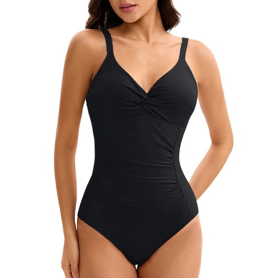 WAYUTE Womens One Piece Swimsuits Push Up Underwire Rash Guard Ruched High Waisted Tummy Control Bathing Suit