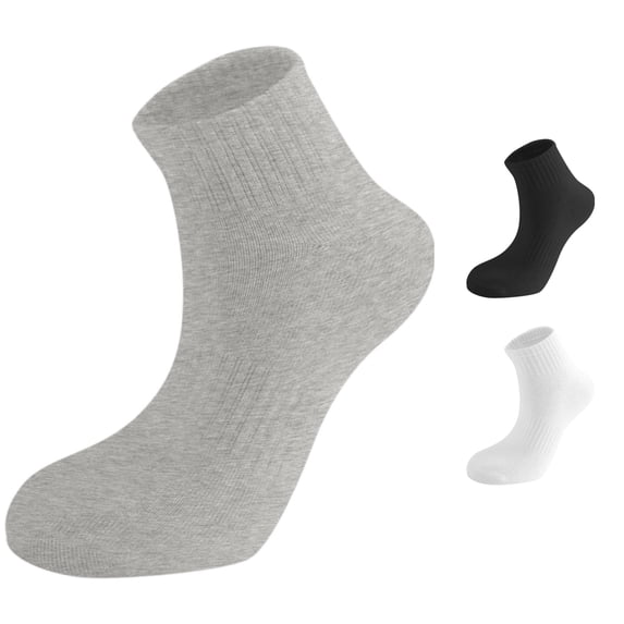 WAYUTE Womens Ribbed Crew Socks Soft Breathable Cotton Basic Cushioned Solid Color Athletic Socks for Running Casual Sports Wear