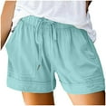 thumbnail image 1 of WAYUTE Womens Shorts Plus Size Shorts Casual 2025 Summer Beach Drawstring Shorts with Pockets Loose Cute Vacation Trendy Clothes, 1 of 7