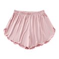 thumbnail image 1 of WAYUTE Womens Shorts Ruffles Solid Color Pyjama Bottoms Summer Breathable Loose Comfortable Sleepwear Pajamas Shorts, 1 of 4