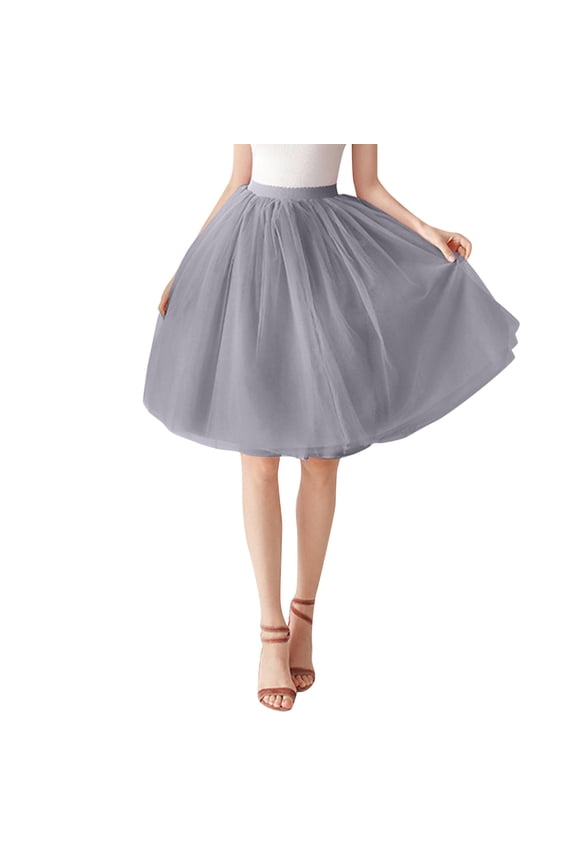 Womens Skirts Large Size Comfortable Loose Tulle Skirt Tutu Underskirt Short Ball Gown Ballet Dance Dress for Party Evening Outwear Holiday Skirt