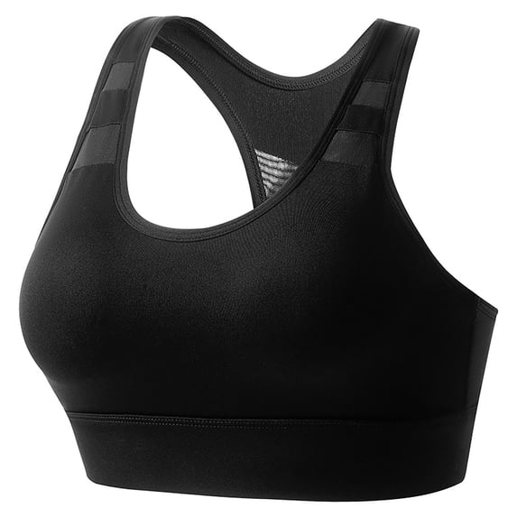 WAYUTE Womens Sports Bras with Integrated Fixed Pad for High Stretchy Running Absorbing and Shaping Back Design Wireless Bra