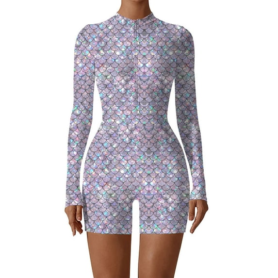 WAYUTE Womens Swimsuits One Piece Elegant Fish Scale Print Swimsuit Combination Of Fashion and Comfortable Swimwear